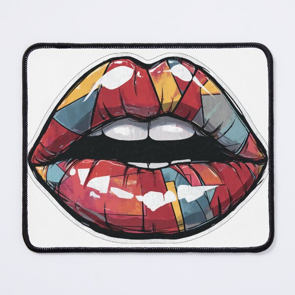 Item preview, Cyberpunk Lips – Futuristic Pop Art Illustration designed and sold by Grafititee.