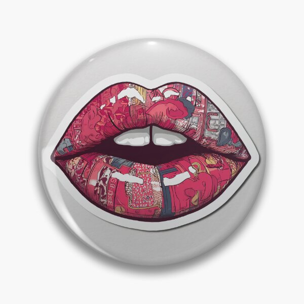 Item preview, Cyberpunk Lips – Futuristic Pop Art Illustration designed and sold by Grafititee.
