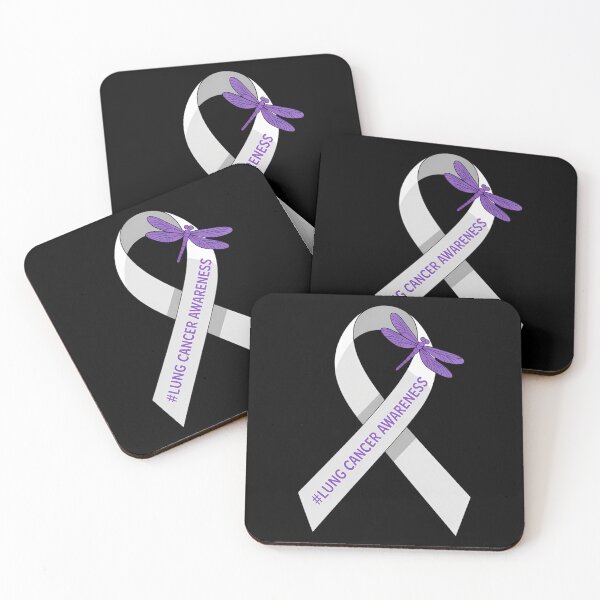 Item preview, Dragonfly White Ribbon Lung Cancer Awareness designed and sold by PunkNation-Arts.