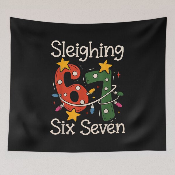 Item preview, Sleighing Six Seven 67 Meme Christmas Gen Z Alpha Slang designed and sold by TalalosART.