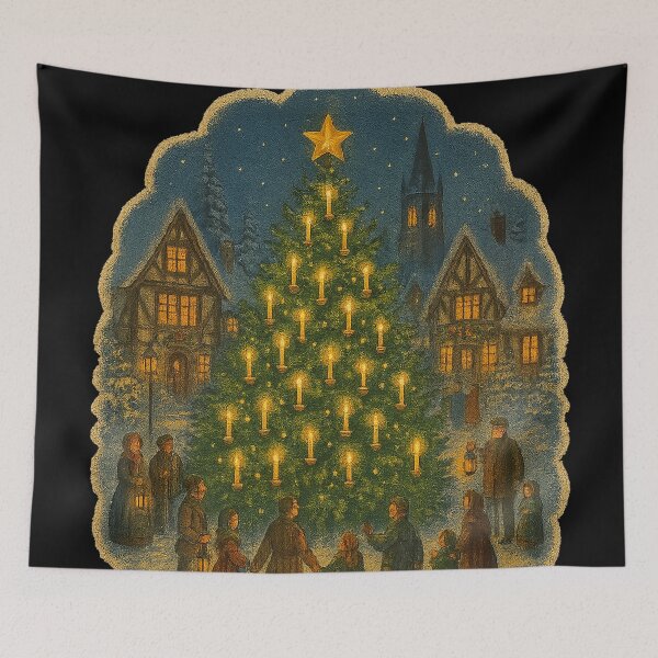 Item preview, Village Tree Lighting – Christmas Celebration by Alche-Arts designed and sold by AlcheArtsStudio.