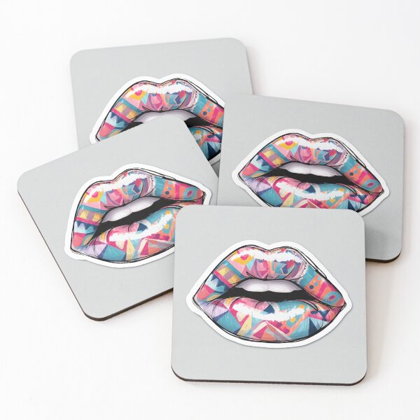 Item preview, Cyberpunk Lips – Futuristic Pop Art Illustration designed and sold by Grafititee.