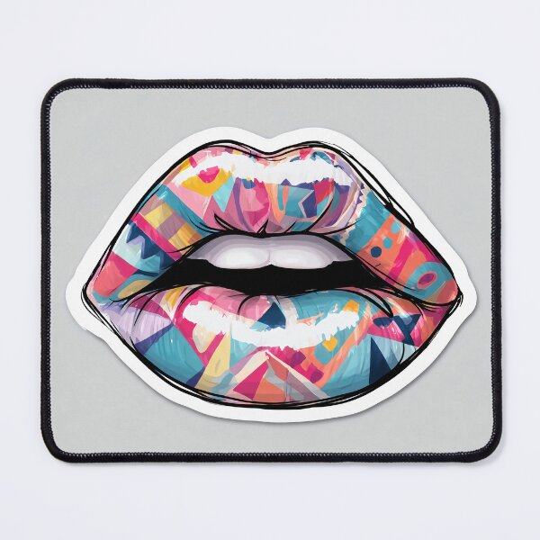Item preview, Cyberpunk Lips – Futuristic Pop Art Illustration designed and sold by Grafititee.