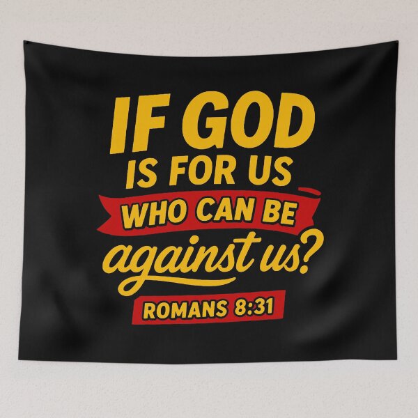 Item preview, Romans 8:31 If God Is For Us Who Can Be Against Us? designed and sold by plushism.