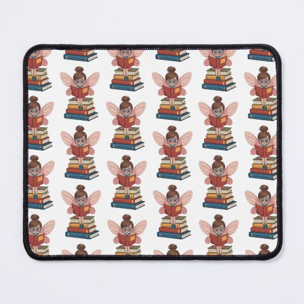 Item preview, Cute Bookworm Fairy: Kawaii Character Reading on a Stack of Books designed and sold by RudArtAI.