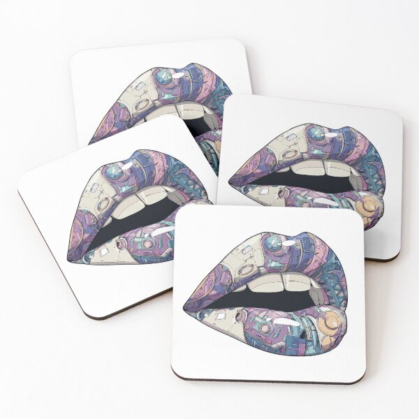 Item preview, Cyberpunk Lips – Futuristic Pop Art Illustration designed and sold by Grafititee.