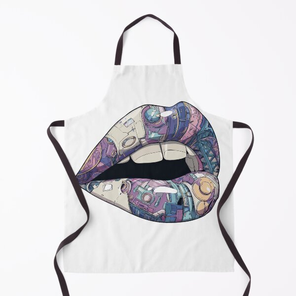 Item preview, Cyberpunk Lips – Futuristic Pop Art Illustration designed and sold by Grafititee.