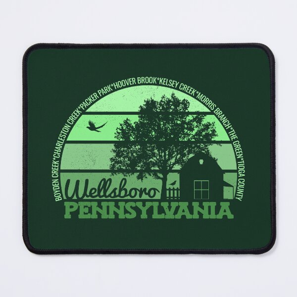 Item preview, Wellsboro Pennsylvania Sunset Retro Vintage Local Pride Logo designed and sold by CRHPOD20.