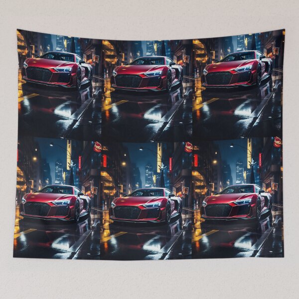 Item preview, Futuristic Sports Machine Displayed On Illuminated Urban Streets designed and sold by RevUpDesign.