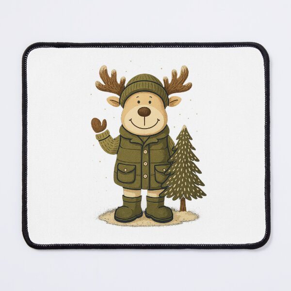 Item preview, Wintery moose friend – Sweet Christmas motif in a cozy style designed and sold by Bernd Friese.