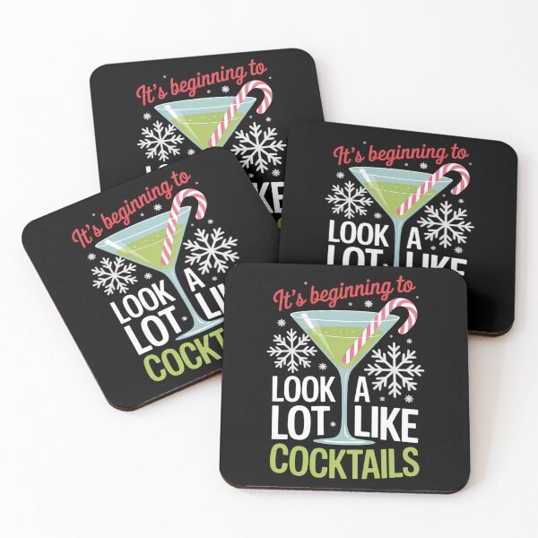 Item preview, Look Like Cocktails Fun Merry Christmas Santa Gnomes Graphic designed and sold by PunkNation-Arts.