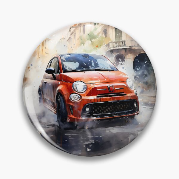 Item preview, Compact City Hot Hatch Displayed In Old Town Backdrop designed and sold by RevUpDesign.