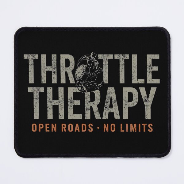 Item preview, Throttle Therapy Open Roads No Limits – Industrial Motorcycle Biker Design designed and sold by MotoRebel.