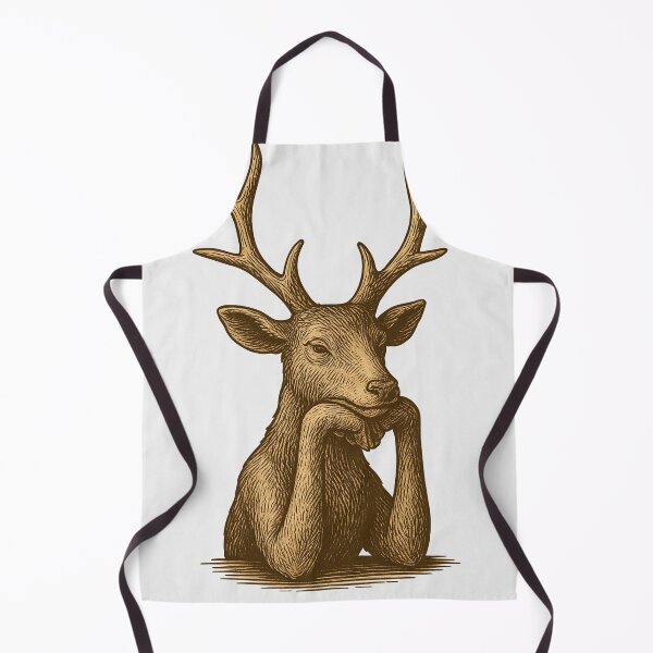 Item preview, Pensive Deer – Vintage Animal Illustration with Character designed and sold by Bernd Friese.