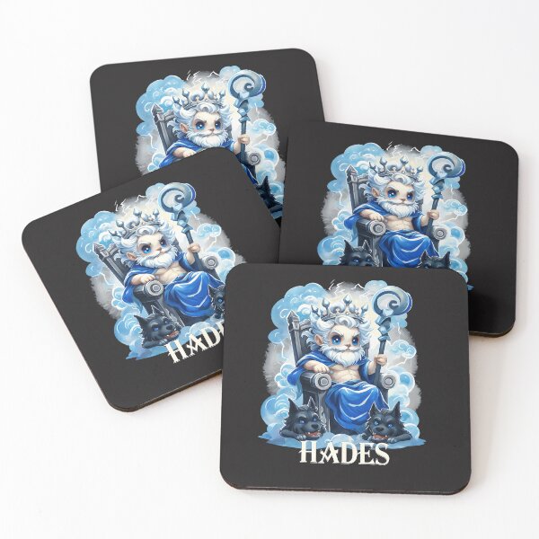 Artikelvorschau, Chibi-Hades, Gott der Unterwelt, mit Kerberos auf dem Thron entworfen und verkauft von ArtisticDesignsbyLinda.