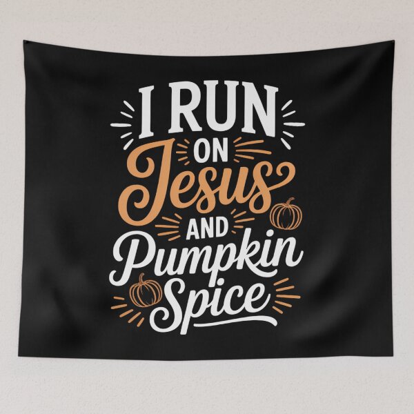 Item preview, Running I Run On Jesus And Pumpkin Spice designed and sold by HellD3vil-Art.