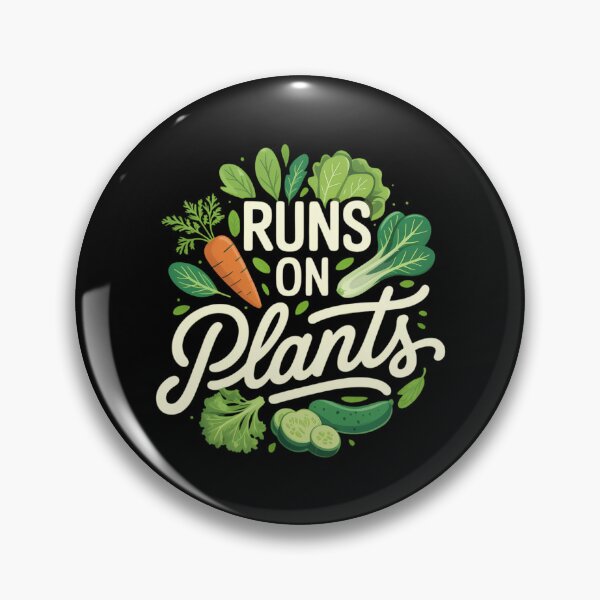 Item preview, Runs On Plants Vegan Vegetarian designed and sold by HellD3vil-Art.