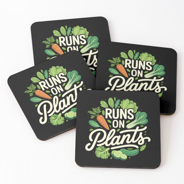 Item preview, Runs On Plants Vegan Vegetarian designed and sold by HellD3vil-Art.
