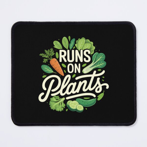 Item preview, Runs On Plants Vegan Vegetarian designed and sold by HellD3vil-Art.