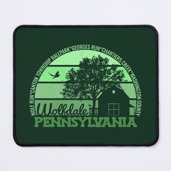 Item preview, Wolfdale Pennsylvania Sunset Retro Vintage Local Pride Logo designed and sold by CRHPOD20.