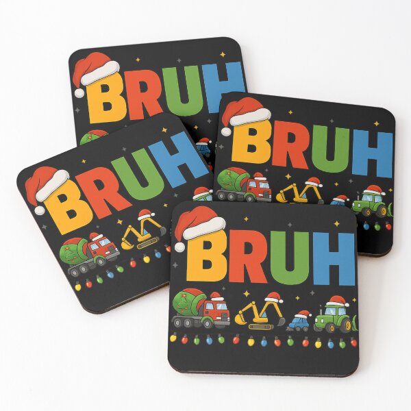 Item preview, BRUH Funny Christmas Shirt Boys Construction Vehicles Trucks designed and sold by haitrieuic96.