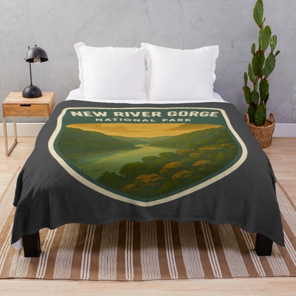 Item preview, Vintage American National Park Print: New River Gorge designed and sold by PinUpPizzazz.