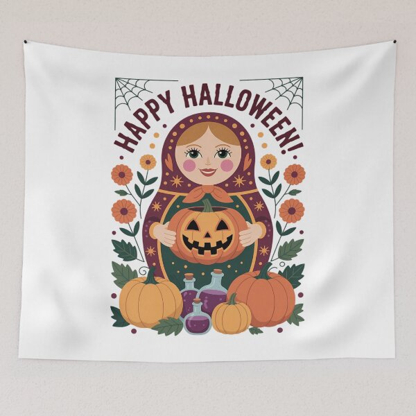 Item preview, Russian Culture Khokhloma Doll Matroska Halloween designed and sold by HellD3vil-Art.