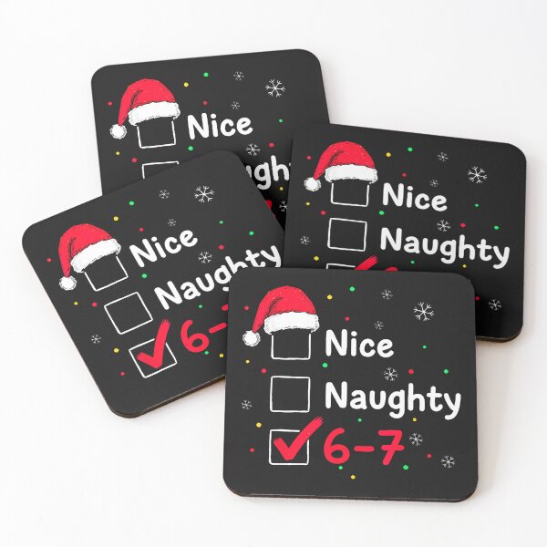 Item preview, 67 Meme Six Seven Men Boys Christmas 6-7 Meme Nice Naughty  designed and sold by TalalosART.