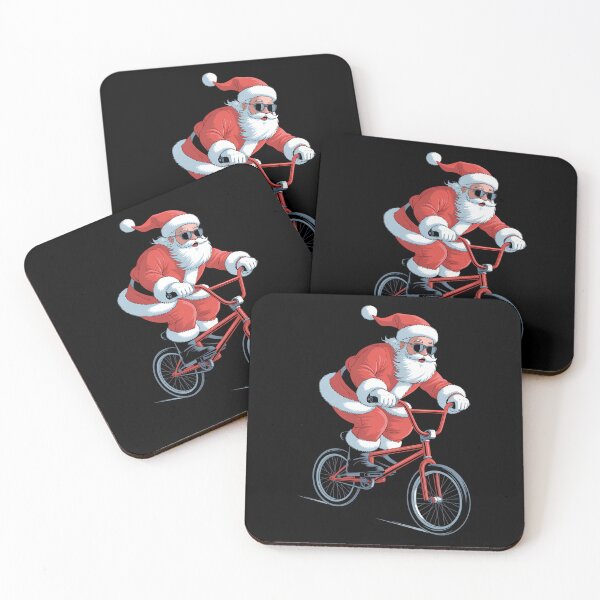 Item preview, Santa BMX Lover Biker Bicycle Racing Cyclist Christmas Xmas designed and sold by HellD3vil-Art.