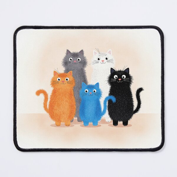 Item preview, Colorful Cat Family – Whimsical Feline Friends Illustration designed and sold by Whimsical Hug.