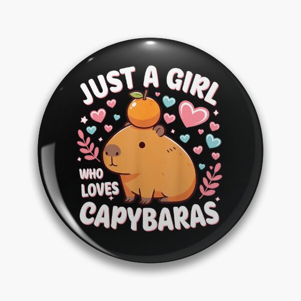 Item preview, Kawaii Capybara Sticker – Girl Who Loves Capybaras and Fruit designed and sold by TinaMDedrick.