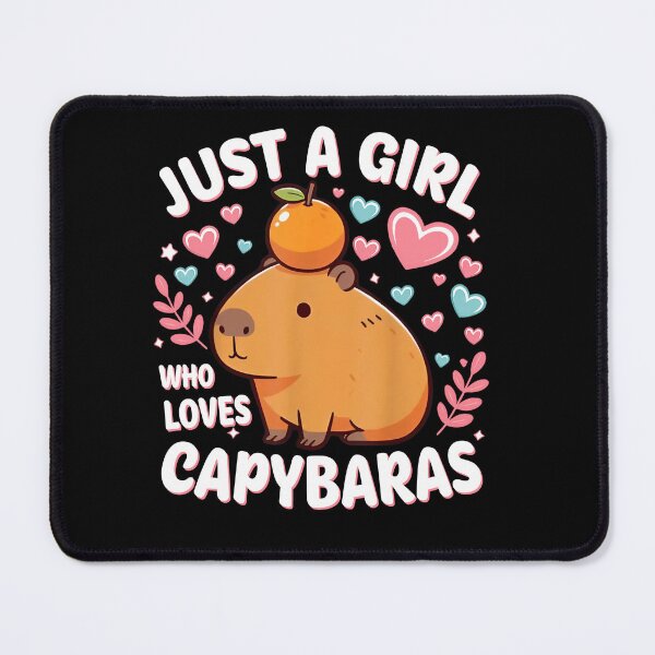 Item preview, Kawaii Capybara Sticker – Girl Who Loves Capybaras and Fruit designed and sold by TinaMDedrick.