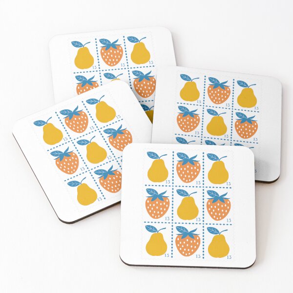 Item preview, Summer Fruit lemons strawberry Stamp Farmers market designed and sold by HellD3vil-Art.