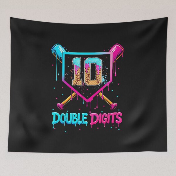 Item preview, Baseball Drip 10Th Birthday Boy Double Digits Ice Cream Drip designed and sold by diyoor.