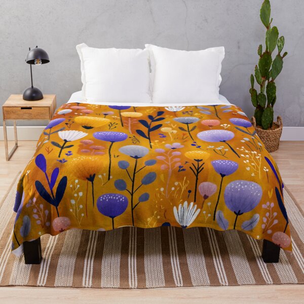 Item preview, Golden Field Dreams – Abstract Floral Pattern designed and sold by casualnature.