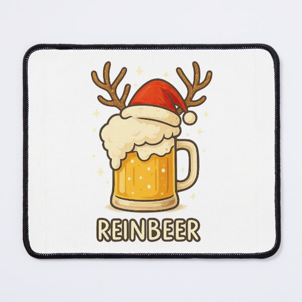 Item preview, Cute Reinbeer Mug with Santa Hat and Antlers – Funny Christmas Design designed and sold by MujernDesignArt.