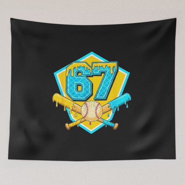Item preview, Baseball Drip Jersey Number 67 For Players  67Th Birthday designed and sold by diyoor.