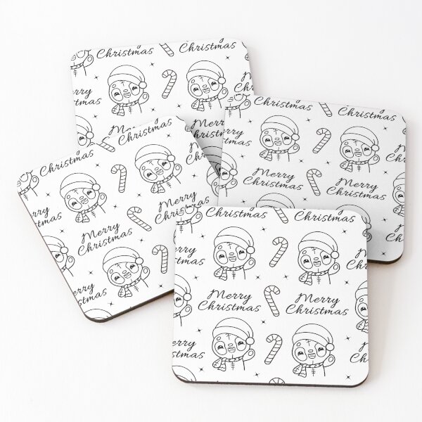 Item preview, Cute kawaii Christmas coloring page with funny panda, festive seamless pattern designed and sold by IrinaCuteLab.