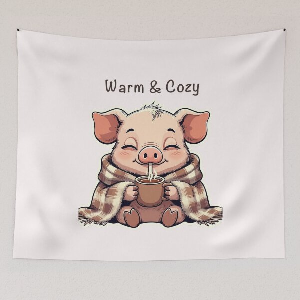 Item preview, Warm & Cozy – Piglet Winter Tee designed and sold by EcoArtTees.