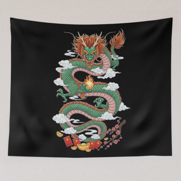 Item preview, Auspicious Dragon's Golden Blessings designed and sold by ZodiacWonders.