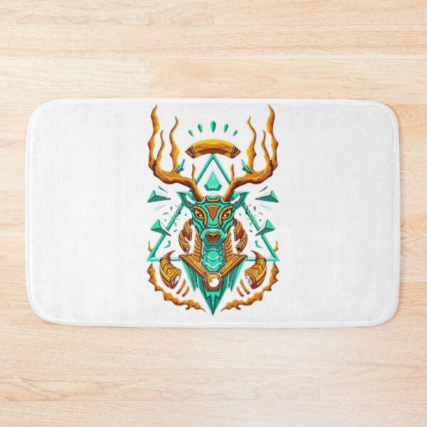 Item preview, Cypher Stag – Cyberpunk Hirsch Emblem in Türkis-Gold designed and sold by BShopStyle.