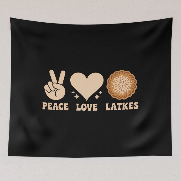 Item preview, Peace Love Latkes Happy Hanukkah Menorah Jewish Food Lover designed and sold by Moon-Ape.
