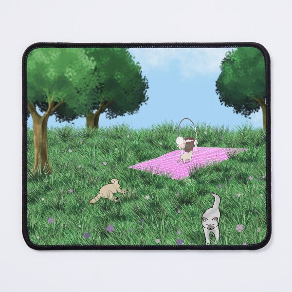 Item preview, peaceful picnic with cats designed and sold by depthoftime.