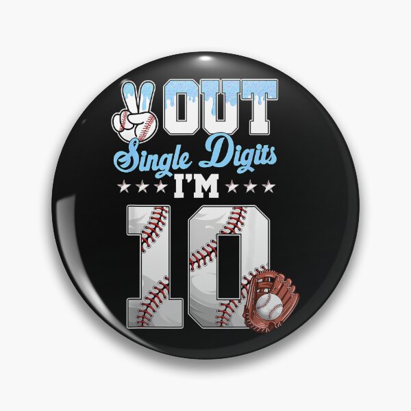 Artikelvorschau, Peace Out Single Digits I'M 10 Baseball Drip 10th Birthday entworfen und verkauft von facegm.