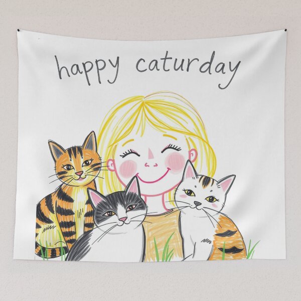 Item preview, happy caturday designed and sold by Talpha.