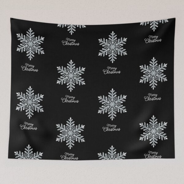Item preview, Silver Christmas Sparkle – Luxurious Realistic Snowflake with Glowing “Merry Christmas designed and sold by PixelVibe782.