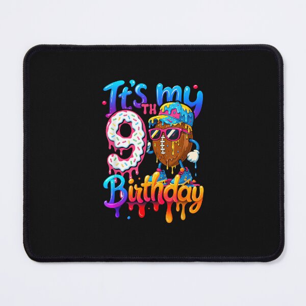 Item preview, It'S My 9Th Birthday Football Ice Cream Drip designed and sold by facegm.
