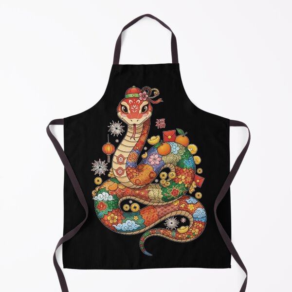 Item preview, Vibrant Auspicious Serpent Art designed and sold by ZodiacWonders.