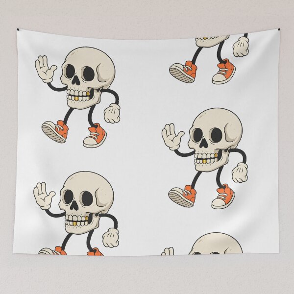 Item preview, A CUTE 60'S CARTOON SKULL designed and sold by infinitearte.