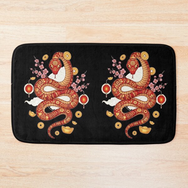 Item preview, Auspicious Serpent Bloom designed and sold by ZodiacWonders.